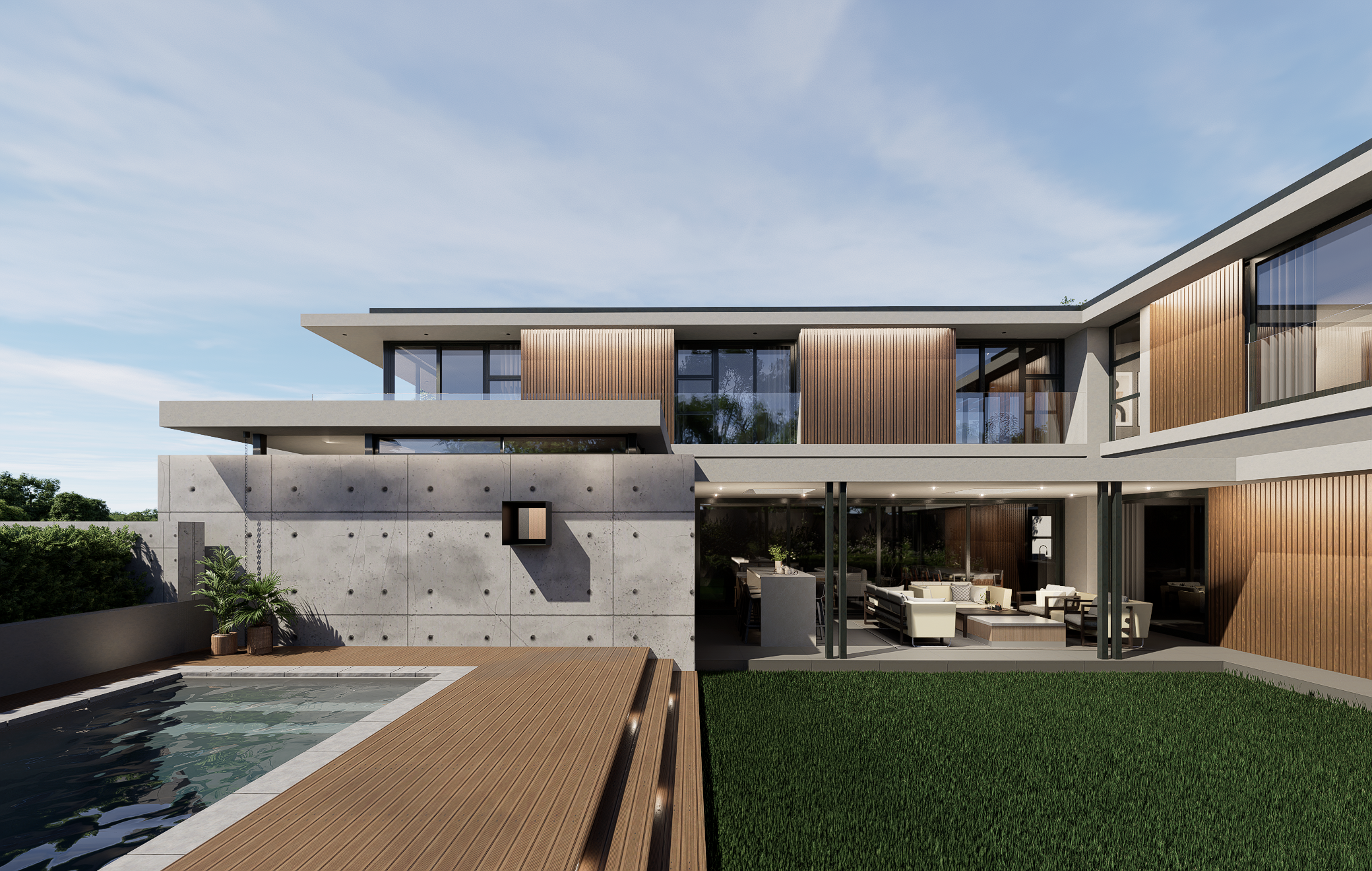 double-storey-courtyard-and-lounge-connection-pool-view