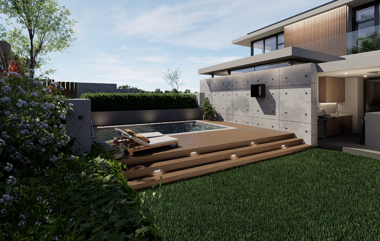 pool-view-off-shutter-concrete-wall